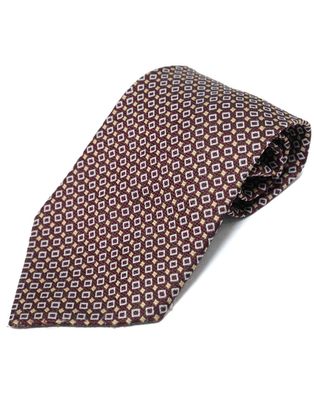 Vintage Retro Crown Silk Co. Wine Burgundy 60's 70's Necktie Neck Tie